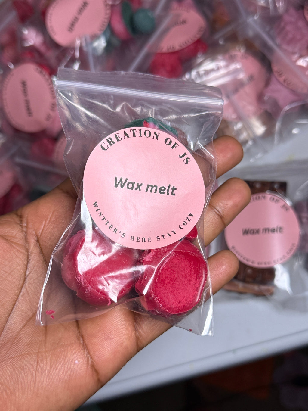 3 pack of Variety wax melt|different shapes|winter scented|different colors