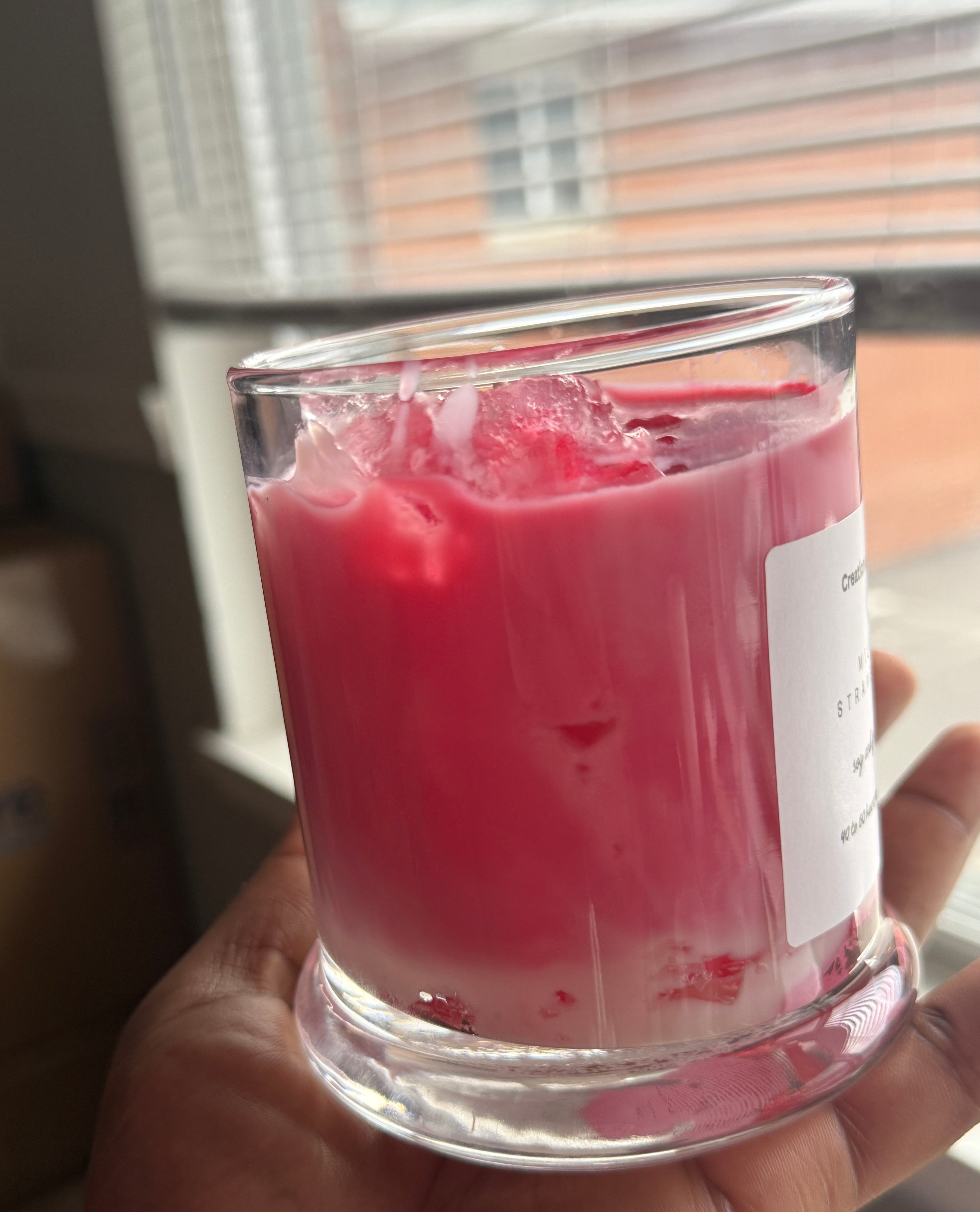 Iced milky strawberry